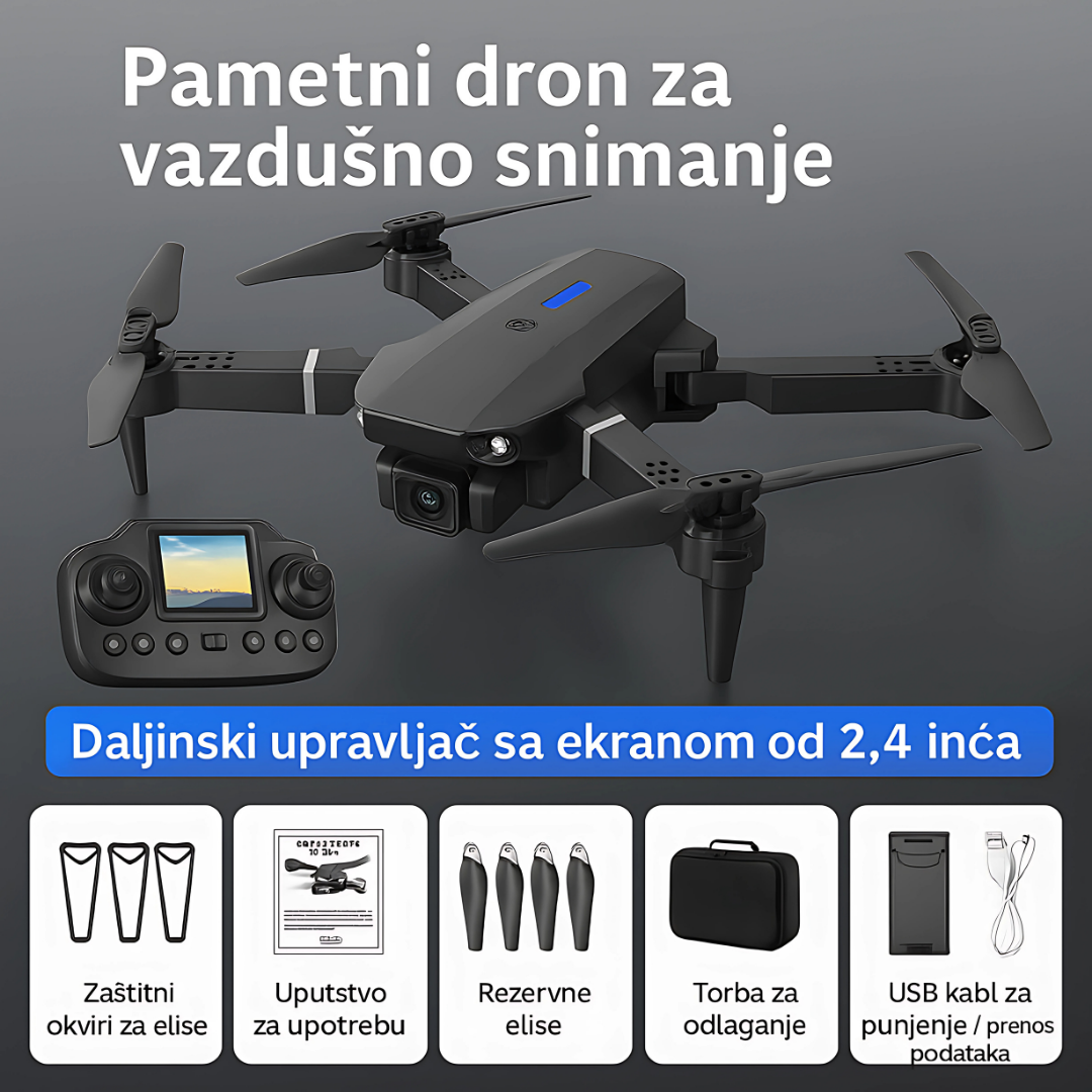 Pametni 4K Dron sa Kamerom i Daljinskim