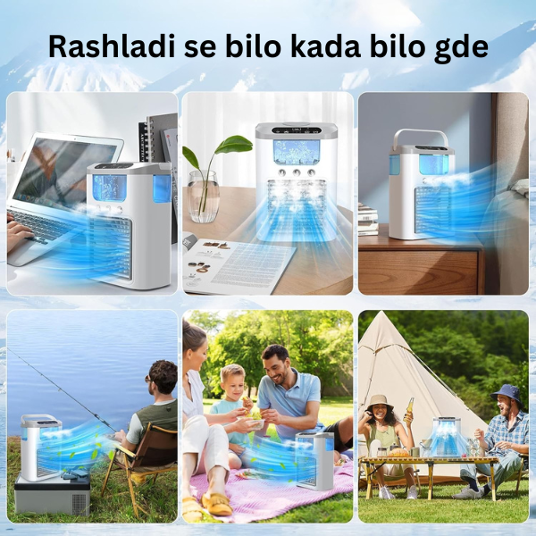 Bežična 4u1 mini klima sa punjivom baterijom