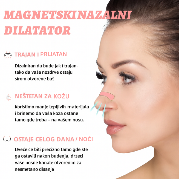 Magnetne Trakice za Disanje (30 komada) – Protiv Hrkanja i Za Lako Disanje Tokom Dana i Noći