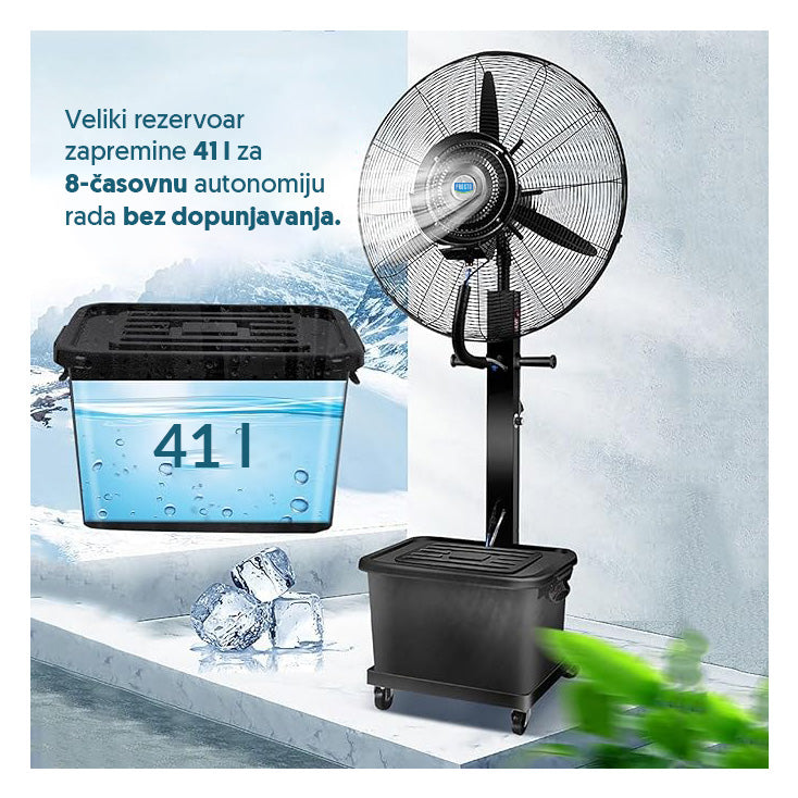Profesionalni Ventilator sa raspršivačem vode-za kafiće,restorane,bašte