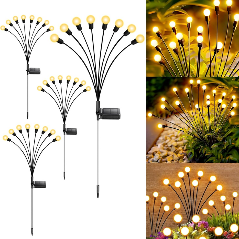 solarno led drvo lampion set — pregled