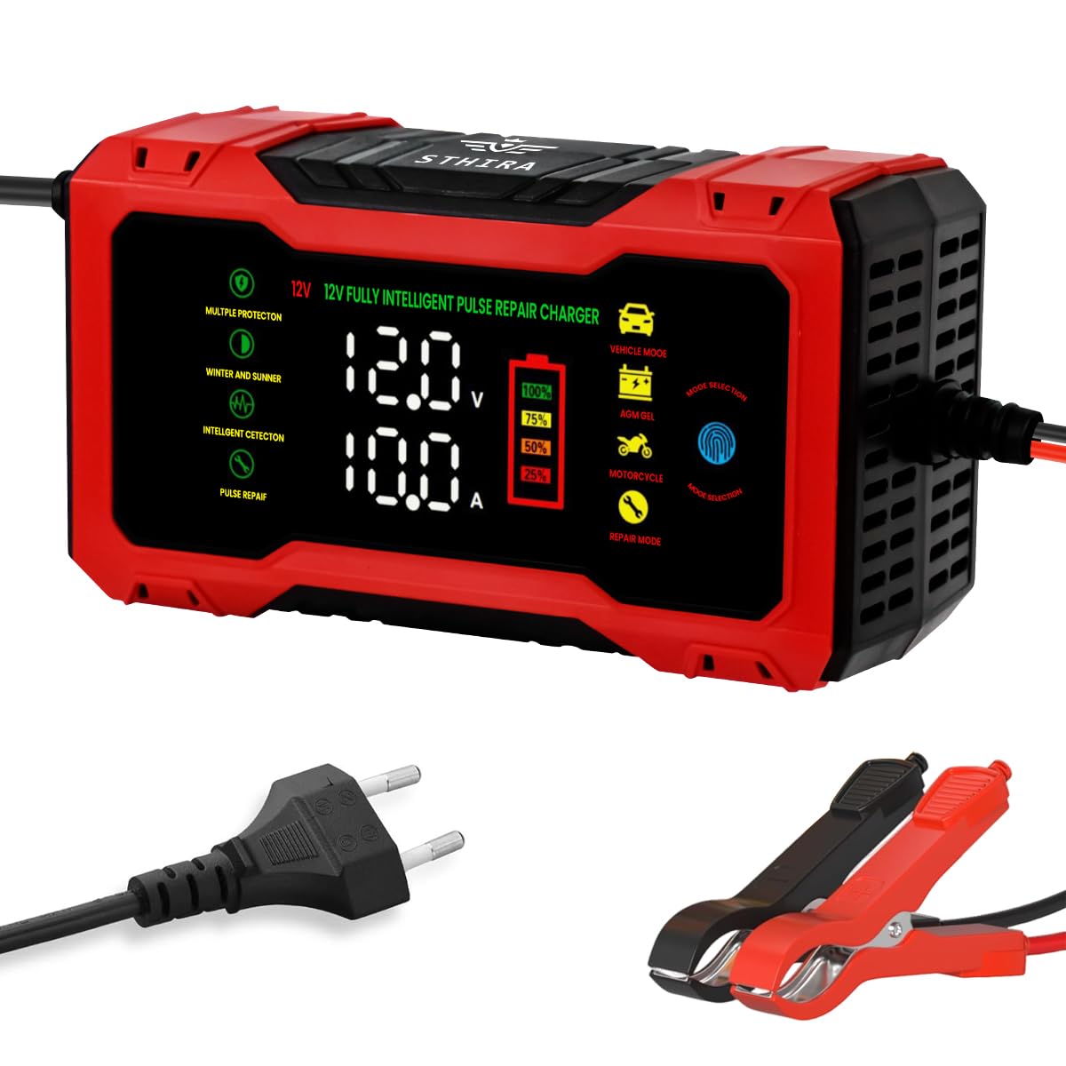 punjač akumulatora 12V 6A sa LCD ekranom
