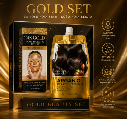 24K gold beauty set — dve maske u kutiji