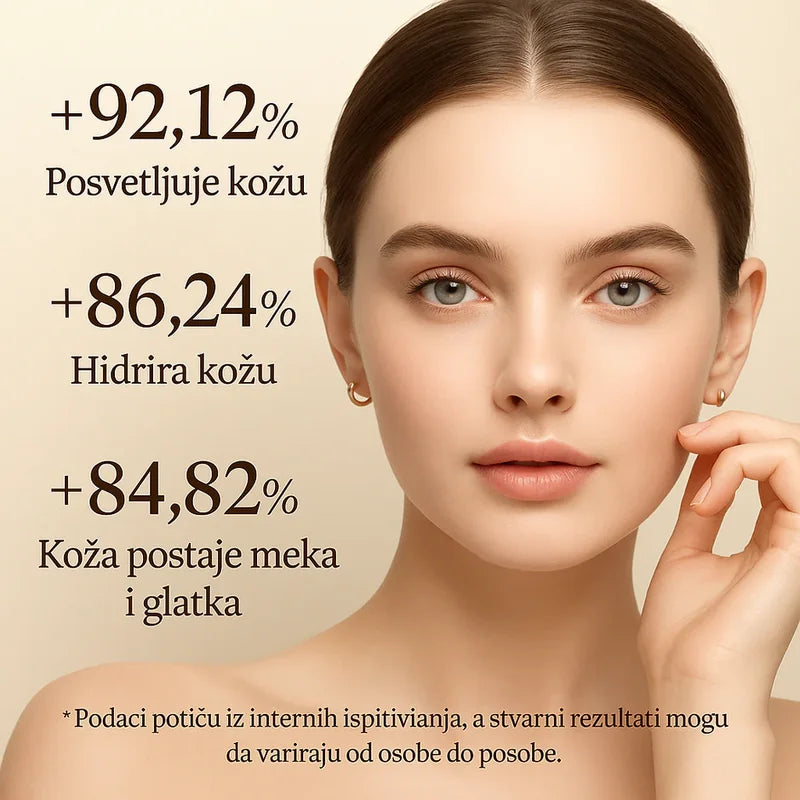 zlatna ampula maska za lice — detalj 2