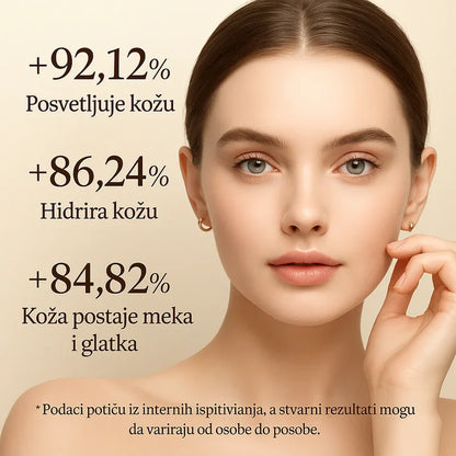zlatna ampula maska za lice — detalj 2