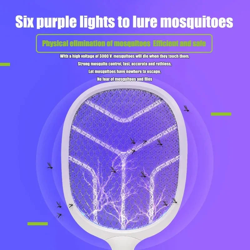 reket za komarce sa led lampom — detalj 2
