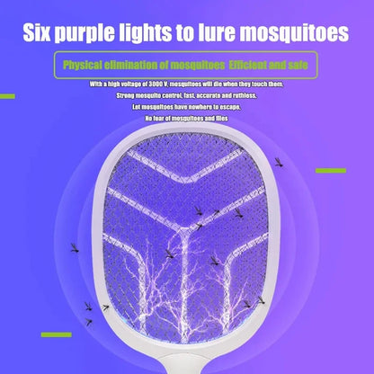 reket za komarce sa led lampom — detalj 2