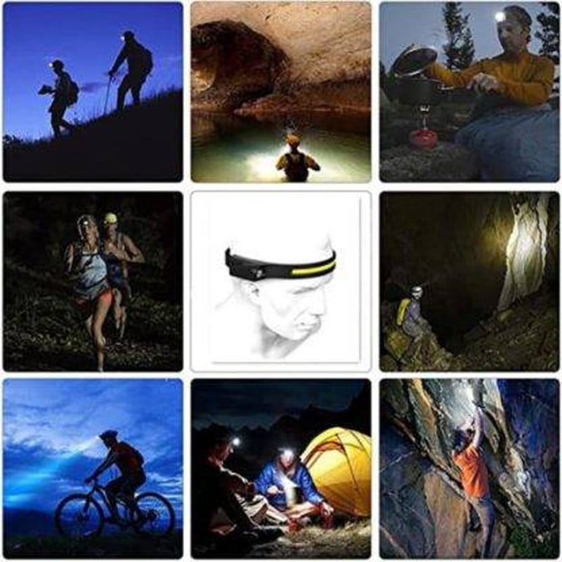 vodootporna COB led lampa za glavu — detalj 4