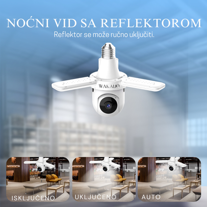 SmartCam sijalica 360° — WiFi kamera u E27 grlu, 4MP