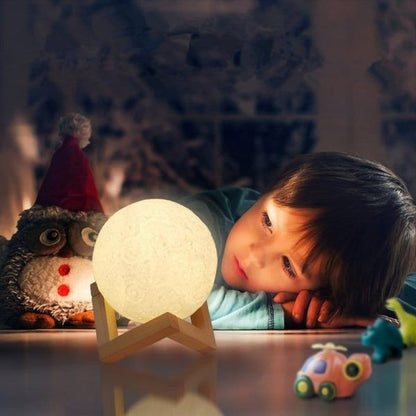 3D mesec lampa — detalj 3
