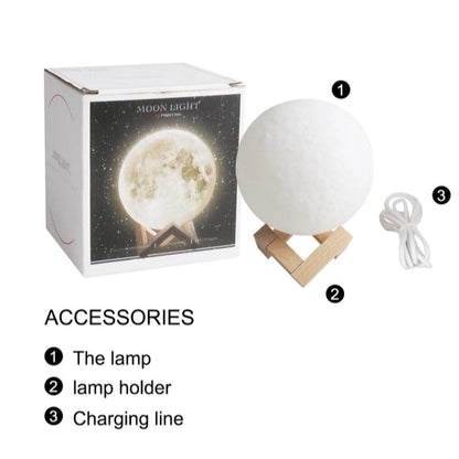 3D meseceva lampa sa postoljem — detalj 4