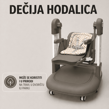 hranilica za bebe 3u1 sa ljuljaškom i hodalicom — detalj 2