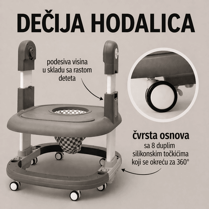 hranilica za bebe 3u1 sa ljuljaškom i hodalicom — detalj 5