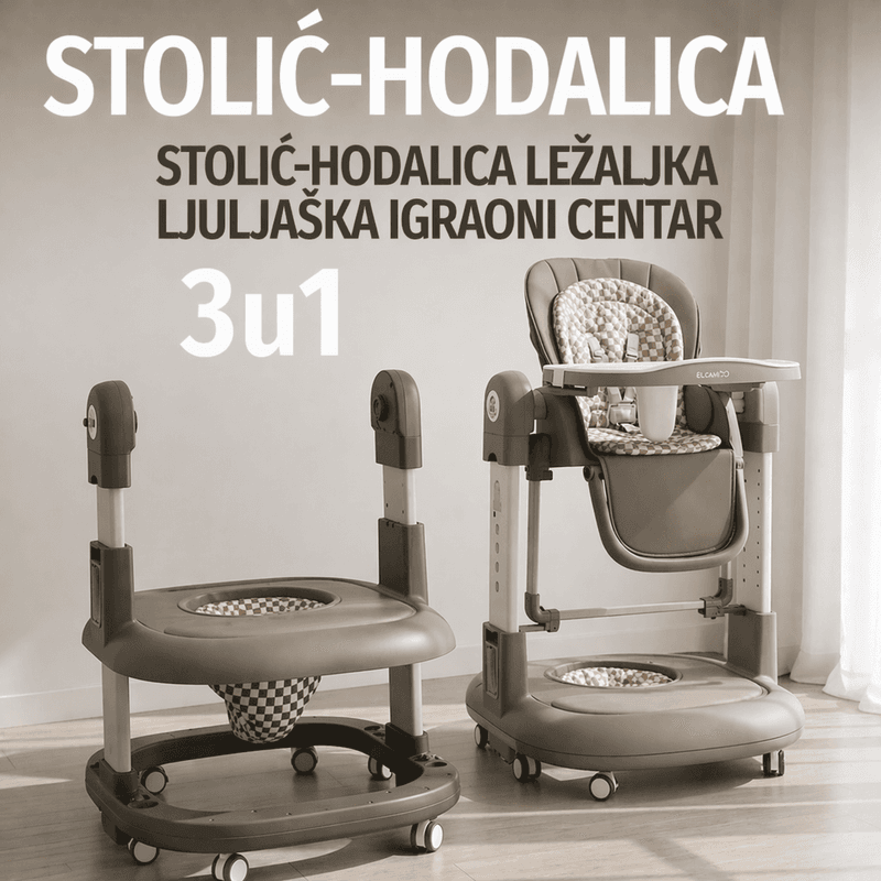 hranilica za bebe 3u1 sa ljuljaškom i hodalicom — detalj 6