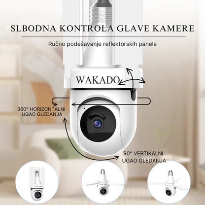 SmartCam sijalica 360° — WiFi kamera u E27 grlu, 4MP