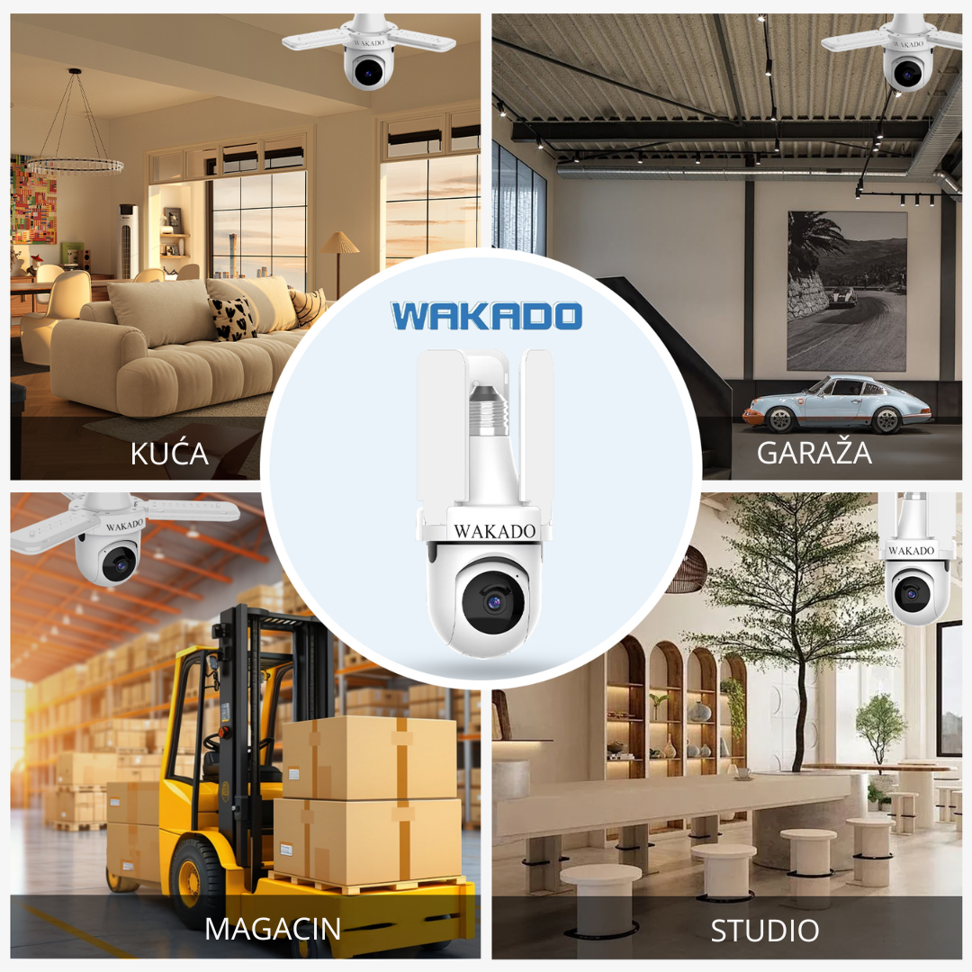 SmartCam sijalica 360° — WiFi kamera u E27 grlu, 4MP