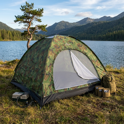 maskirni sator za kampovanje — pregled