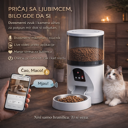 Automatska hranilica za ljubimce sa HD kamerom — 6 L