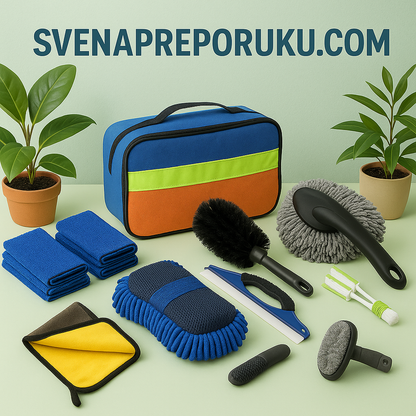set od 9 delova za pranje kola — pregled
