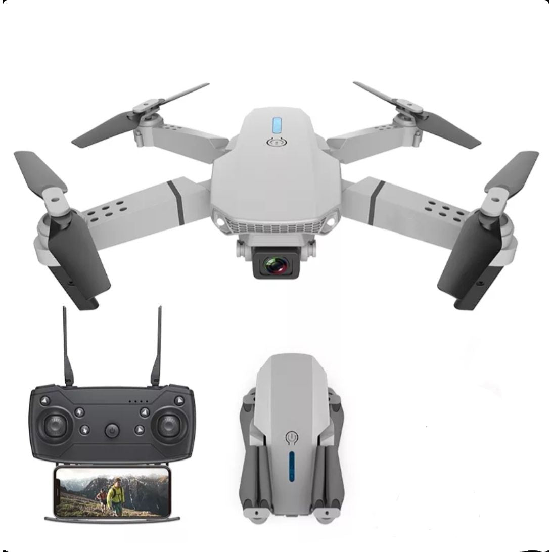 dron sa kamerom Aerbes AB-F707 — raširen i sklopljen dron sa daljinskim upravljačem