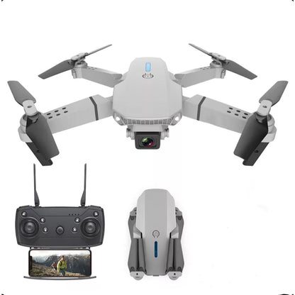 dron sa kamerom Aerbes AB-F707 — raširen i sklopljen dron sa daljinskim upravljačem