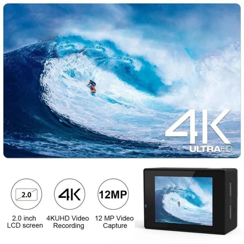 Akciona sportska kamera 4K WiFi — detalj 9