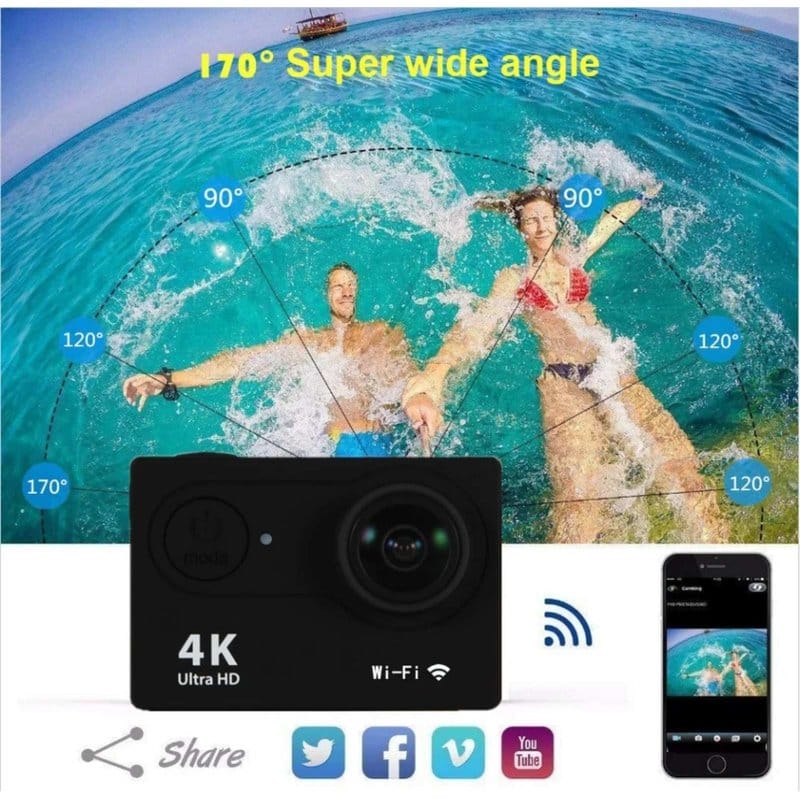 Akciona sportska kamera 4K WiFi — detalj 10