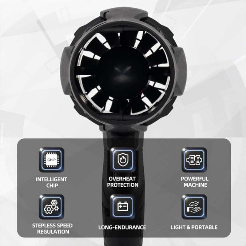 aku turbo fen 2000W dve baterije — detalj 6
