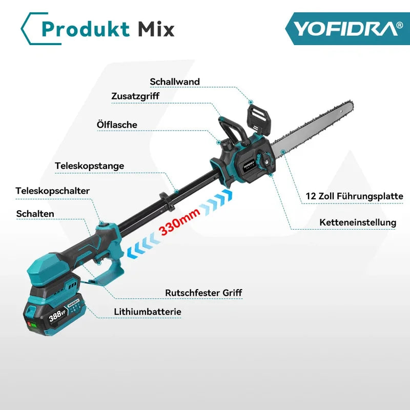 akumulatorska teleskopska testera brushless motor — detalj 4