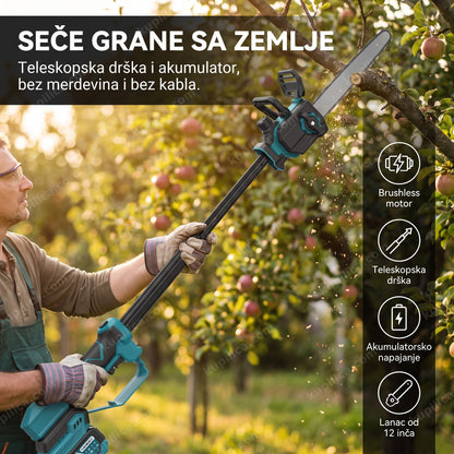 akumulatorska teleskopska testera seče granu iznad glave, benefiti proizvoda