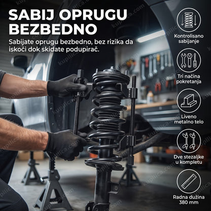 alat za skidanje opruga amortizera na podupiraču u garaži, benefiti proizvoda