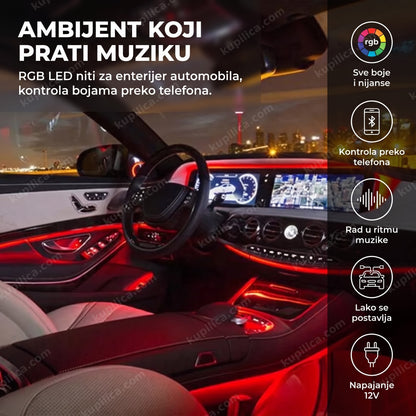 ambijentalno rgb led osvetljenje u enterijeru automobila, benefiti proizvoda