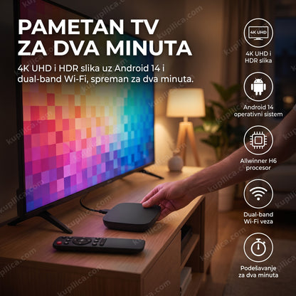 android smart tv box mx box s povezan na televizor u dnevnoj sobi, benefiti proizvoda