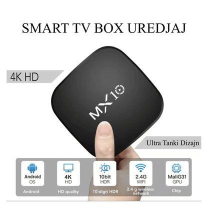 MX10 tv box specifikacije: android, 4K HD, 10-bitni HDR, 2.4G wifi i MaliG31 čip