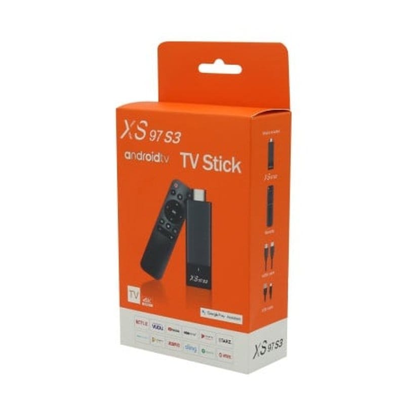originalna kutija za pakovanje android TV stick uređaja XS97 S3 sa priborom