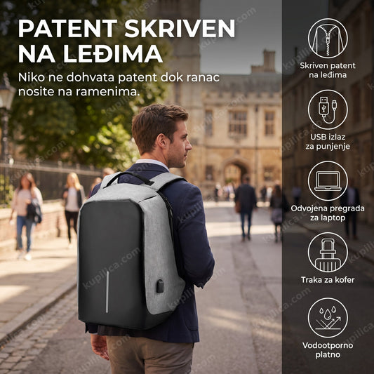 ranac boban anti-krađa ranac sa usb punjačem na leđima studenta u gradu, benefiti proizvoda