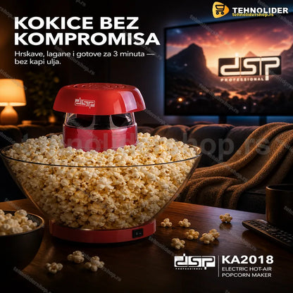 aparat za kokice DSP KA2018 na kuhinjskom pultu sa providnom posudom