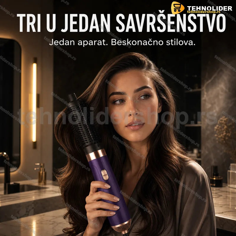 Aparat za oblikovanje kose 3u1 NV-9160 sa fen, presa i uvijač nastavcima