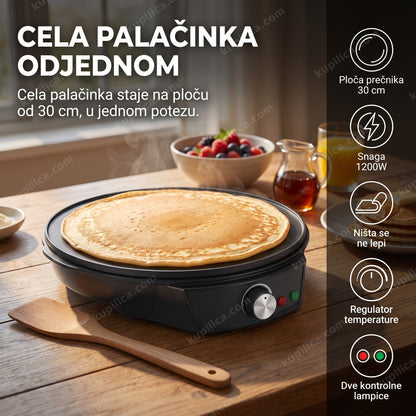 aparat za palačinke dsp kc3018 na kuhinjskom stolu sa palačinkom, benefiti proizvoda