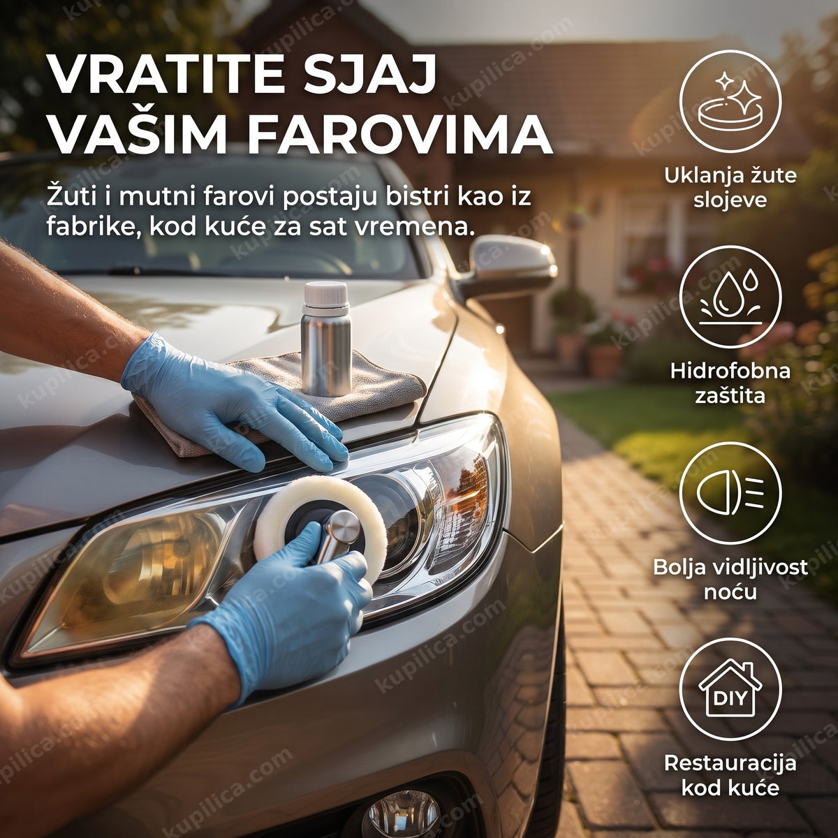 aparat za poliranje farova automobila u dvorištu, benefiti proizvoda