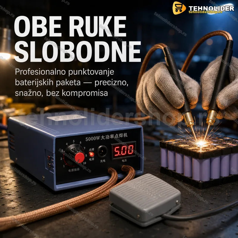 aparat za punktovanje baterija 5000W sa nožnom papučicom i elektrodama
