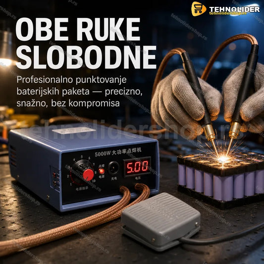 aparat za punktovanje baterija 5000W sa nožnom papučicom i elektrodama