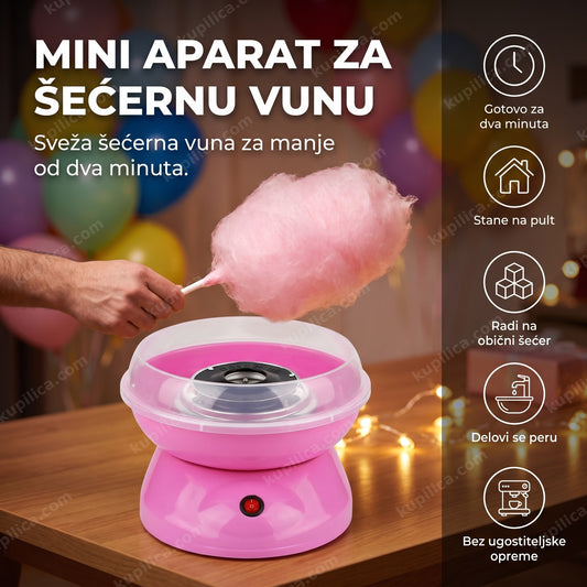 Aparat za šećernu vunu sa oblakom vune na štapiću, benefiti proizvoda