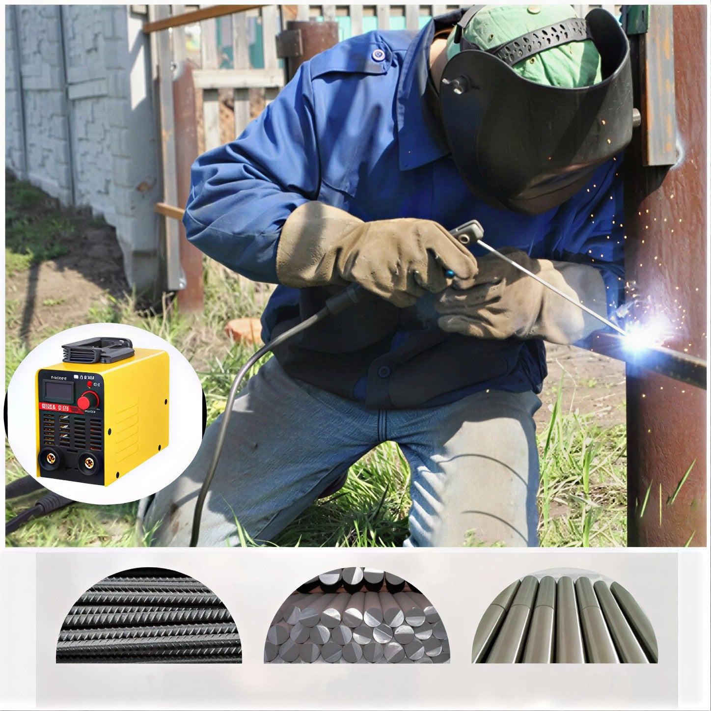 MMA 315 inverter tokom varenja metalnog profila u radionici