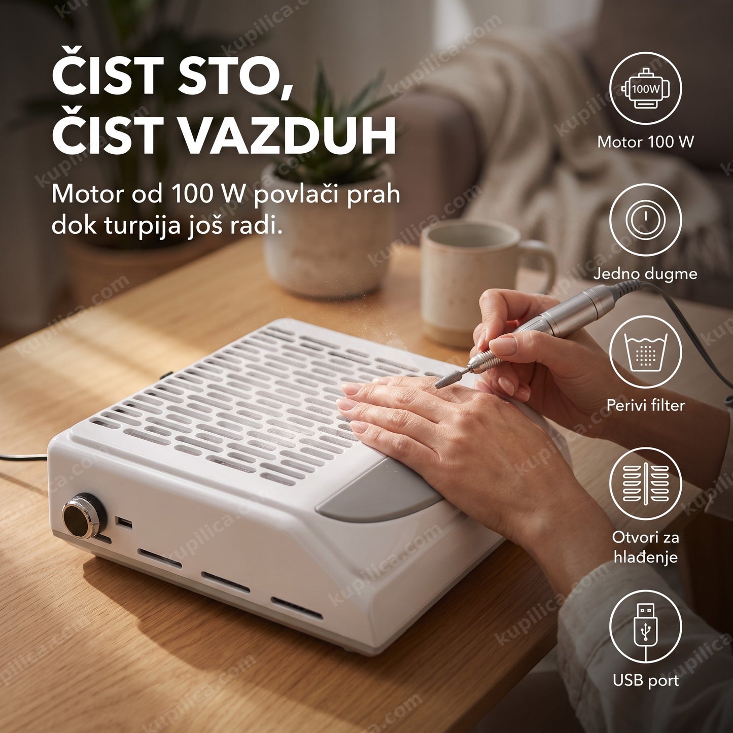 aspirator za nokte bq 858-10 — manikirka radi manikir kod kuće, benefiti proizvoda
