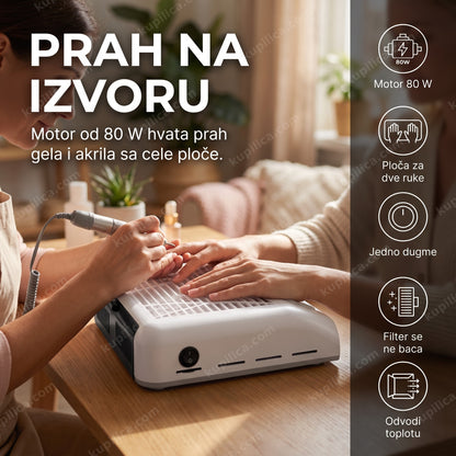 aspirator za nokte bq-858-8 — manikirka radi manikir za stolom, benefiti proizvoda