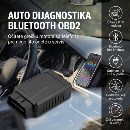 auto dijagnostika obd2 bluetooth uređaj u portu vozila, benefiti proizvoda