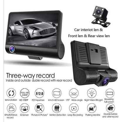 auto kamera 3 u 1 sa ekranom od 4 inča i funkcijom trostrukog snimanja