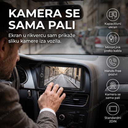auto multimedija 7031tm 2din — vozač parkira uz pomoć kamere na ekranu, benefiti proizvoda