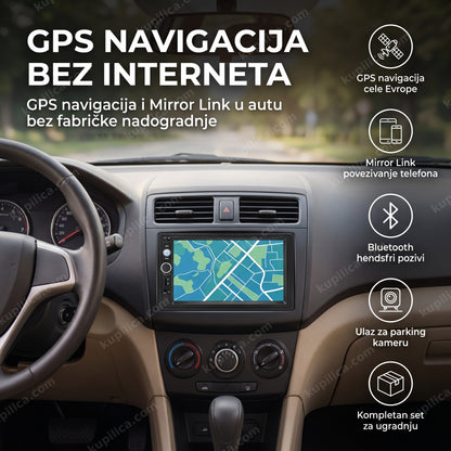 Auto multimedija sa GPS navigacijom i Mirror Link ekranom, prikaz benefita proizvoda